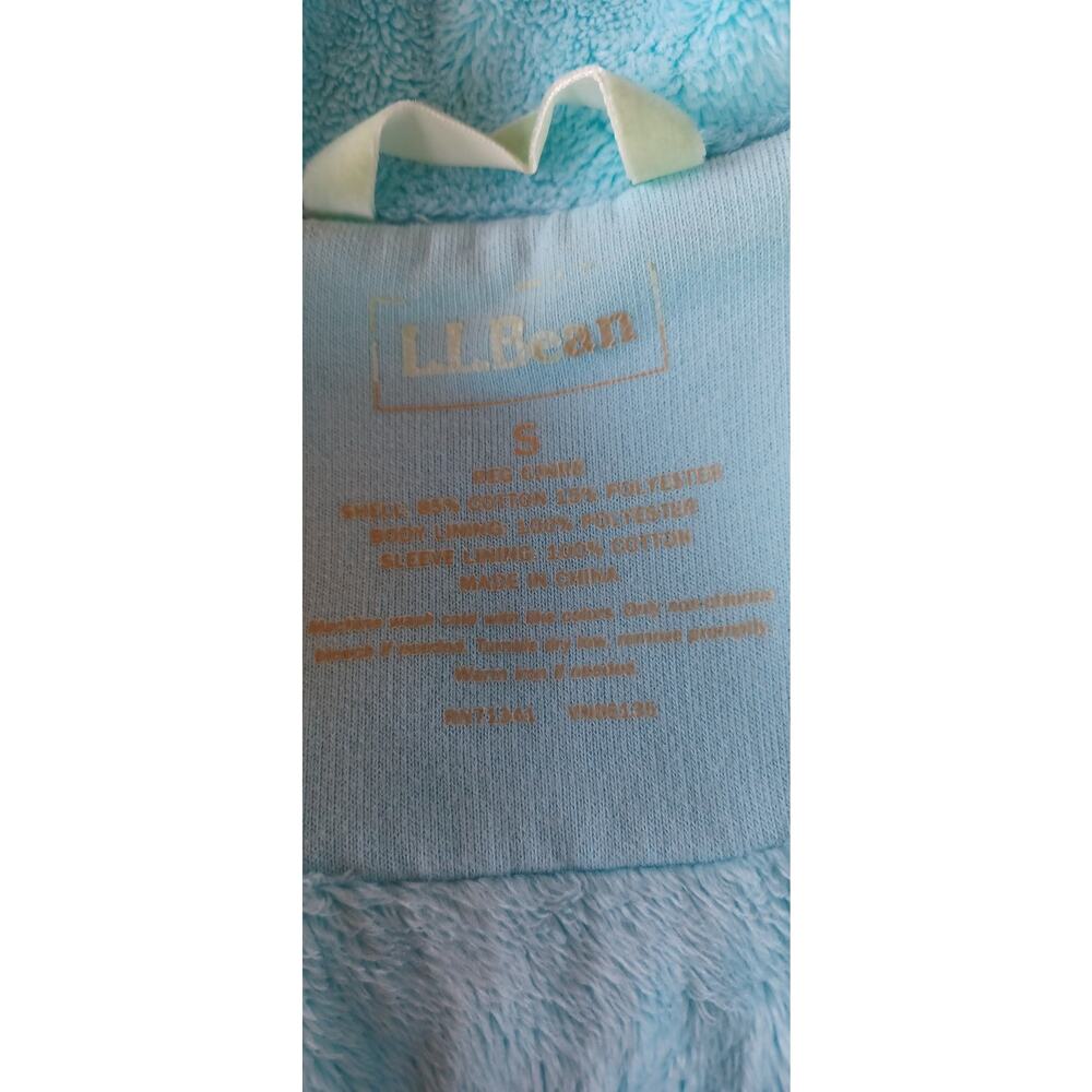 LL Bean Women's Small Aqua Blue Faux Fur/Sherpa Lined Full Zip Jacket Soft Y2K - Picture 5 of 6